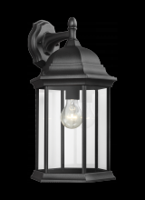 Anzalone Electric and Lighting Items 8438701-12 - Sevier traditional 1-light outdoor exterior large downlight outdoor wall lantern sconce in black fin