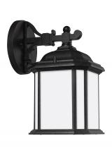 Anzalone Electric and Lighting Items 84529-746 - Kent traditional 1-light outdoor exterior small wall lantern sconce in oxford bronze finish with sat