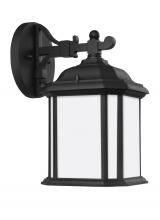 Anzalone Electric and Lighting Items 84529EN3-12 - Kent traditional 1-light LED outdoor exterior small wall lantern sconce in black finish with satin e