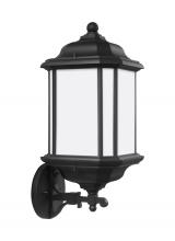 Anzalone Electric and Lighting Items 84532-12 - Kent traditional 1-light outdoor exterior large uplight wall lantern sconce in black finish with sat