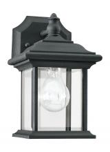 Anzalone Electric and Lighting Items 85200-12 - Wynfield traditional 1-light outdoor exterior wall lantern sconce downlight in black finish with cle