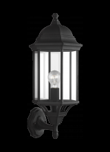 Anzalone Electric and Lighting Items 8638701-12 - Sevier traditional 1-light outdoor exterior large uplight outdoor wall lantern sconce in black finis