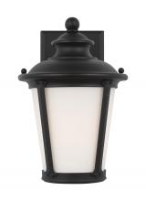 Anzalone Electric and Lighting Items 88240-12 - Cape May traditional 1-light outdoor exterior small wall lantern sconce in black finish with etched