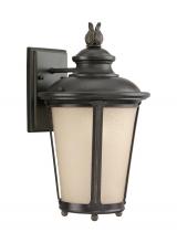 Anzalone Electric and Lighting Items 88241-780 - Cape May traditional 1-light outdoor exterior medium wall lantern sconce in burled iron grey finish