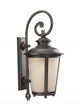 Anzalone Electric and Lighting Items 88243-780 - Cape May traditional 1-light outdoor exterior extra large wall lantern sconce in burled iron grey fi