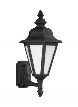 Anzalone Electric and Lighting Items 89824-12 - Brentwood traditional 1-light outdoor exterior medium uplight wall lantern sconce in black finish wi