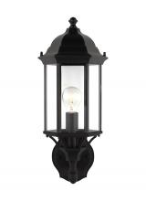 Anzalone Electric and Lighting Items 8838701-12 - Sevier traditional 1-light outdoor exterior medium uplight outdoor wall lantern sconce in black fini