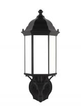 Anzalone Electric and Lighting Items 8838751-12 - Sevier traditional 1-light outdoor exterior medium uplight outdoor wall lantern sconce in black fini