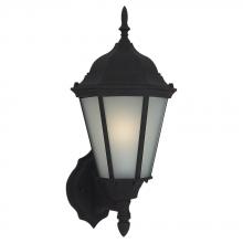 Anzalone Electric and Lighting Items 89941-12 - Bakersville traditional 1-light outdoor exterior wall lantern sconce in black finish with satin etch