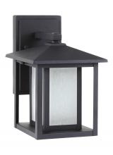 Anzalone Electric and Lighting Items 8902997S-12 - Hunnington contemporary 1-light outdoor exterior small led outdoor wall lantern in black finish with