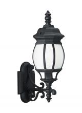 Anzalone Electric and Lighting Items 89102-12 - Wynfield traditional 1-light outdoor exterior medium wall lantern sconce in black finish with froste