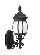 Anzalone Electric and Lighting Items 89102EN3-12 - Wynfield traditional 1-light LED outdoor exterior medium wall lantern sconce in black finish with fr