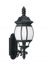 Anzalone Electric and Lighting Items 89103EN3-12 - Wynfield traditional 1-light LED outdoor exterior large wall lantern sconce in black finish with fro