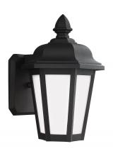 Anzalone Electric and Lighting Items 89822-12 - Brentwood traditional 1-light outdoor exterior small wall lantern sconce in black finish with smooth