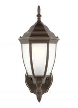 Anzalone Electric and Lighting Items 89940-71 - Bakersville traditional 1-light outdoor exterior round wall lantern sconce in antique bronze finish