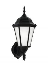 Anzalone Electric and Lighting Items 89941EN3-12 - Bakersville traditional 1-light LED outdoor exterior wall lantern sconce in black finish with satin