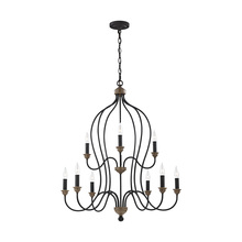 Anzalone Electric and Lighting Items F2999/9DWZ/WO - Nine Light Chandelier