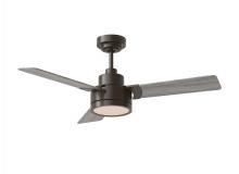 Anzalone Electric and Lighting Items 3JVR44AGPD - Jovie 44" Dimmable Indoor/Outdoor Integrated LED Indoor Aged Pewter Ceiling Fan with Light Kit W