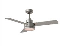 Anzalone Electric and Lighting Items 3JVR44BSD - Jovie 44" Dimmable Indoor/Outdoor Integrated LED Indoor Brushed Steel Ceiling Fan with Light Kit