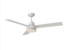 Anzalone Electric and Lighting Items 3JVR52RZWD - Jovie 52" Dimmable Indoor/Outdoor Integrated LED Matte White Ceiling Fan with Light Kit Wall Con