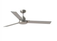 Anzalone Electric and Lighting Items 3JVR58BS - Jovie 58" Indoor/Outdoor Brushed Steel Ceiling Fan with Handheld / Wall Mountable Remote Control