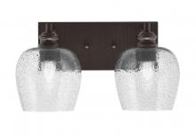 Toltec Company 1162-ES-4812 - Edge 2 Light Bath Bar, Espresso Finish, 6" Smoke Bubble Glass