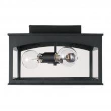 Capital 946731BK - 3 Light Outdoor Flush