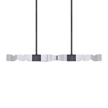 ZEEV Lighting PL11340-LED-49-3x3-SBB - LED 3CCT 4-Light 49" Unique 3"x3" Carved Crystals Luxury Satin Brushed Black Linear Pend