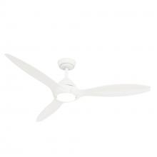 Casablanca Fan Company 52855 - Casablanca 56 inch Surea Fresh White Damp Rated Ceiling Fan with LED LT Kit & Handheld Remote