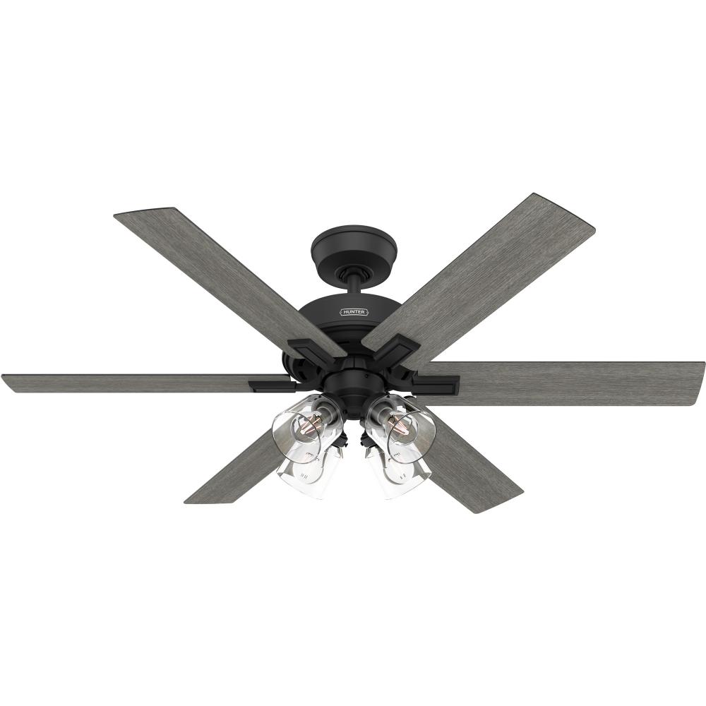 Hunter 52 inch Fonthill ENERGY STAR® HunterExpress Matte Black Ceiling Fan with LED Light Kit