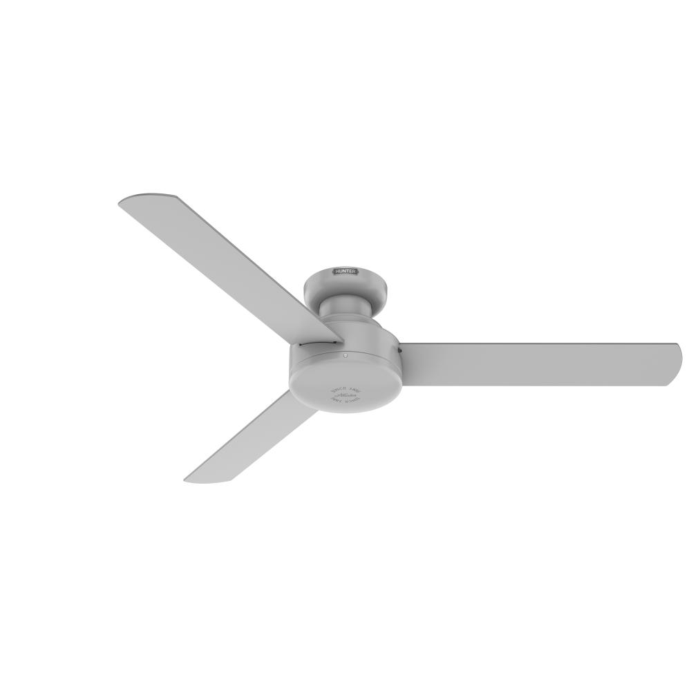 Hunter 52 inch Presto Dove Grey Low Profile Ceiling Fan and Wall Control