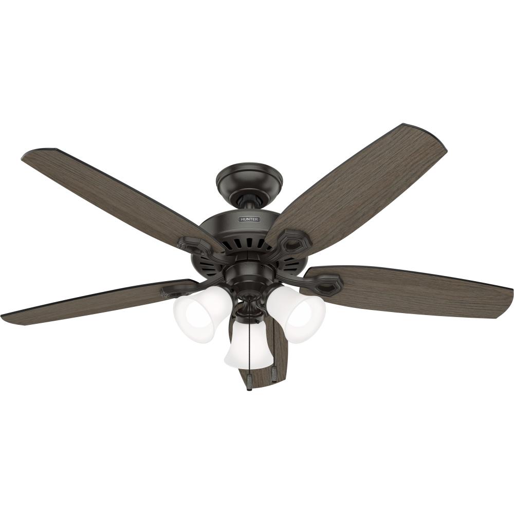 Hunter 52 inch Builder ENERGY STAR® Noble Bronze Ceiling Fan with LED Light Kit and Pull Chain