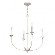 Hunter 19637 - Hunter Southcrest Distressed White 4 Light Medium Chandelier Ceiling Light Fixture