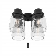 Hunter 99386 - Hunter Original® 4 Light Accessory Fitter and Glass, Matte Black