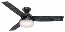 Hunter 50285 - Hunter 52 inch Sentinel Matte Black Ceiling Fan with LED Light Kit and Handheld Remote