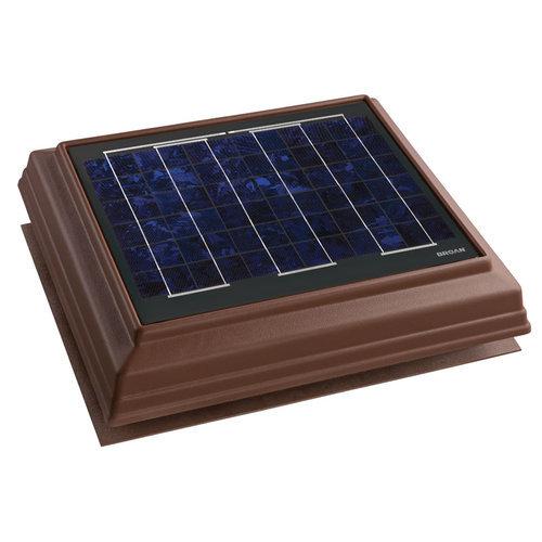 Brown, Roof Surface Mounted Solar Powered Attic Ventilator