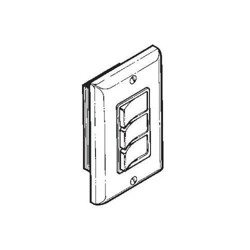 3-Function Control, Polished Brass, White Switches, 20 amp. 120V.