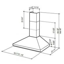 Broan-Nutone 619004EX - 35-7/16 in. (90cm), External Blower, Chimney Hood, Stainless Steel.