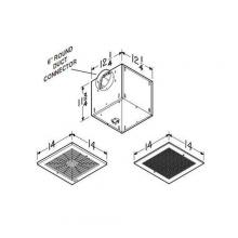 Broan-Nutone L100MG - Ceiling Mount Ventilator, High Capactiy, 115 CFM Horizontal/Vertical, 0.9 Sones. Metal grille. 6 in.