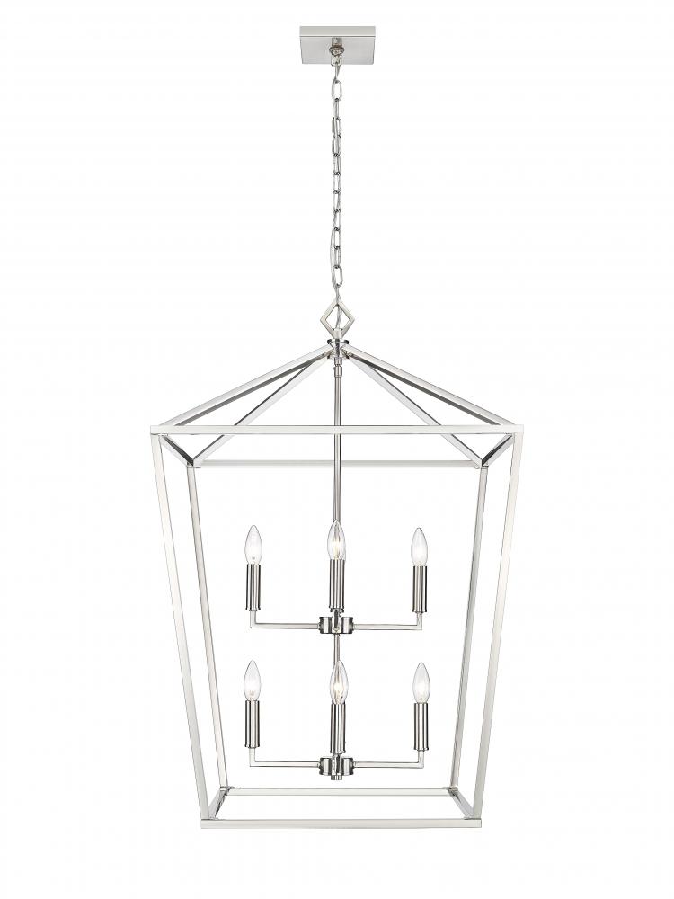 8-Light Pendant light Satin Nickel