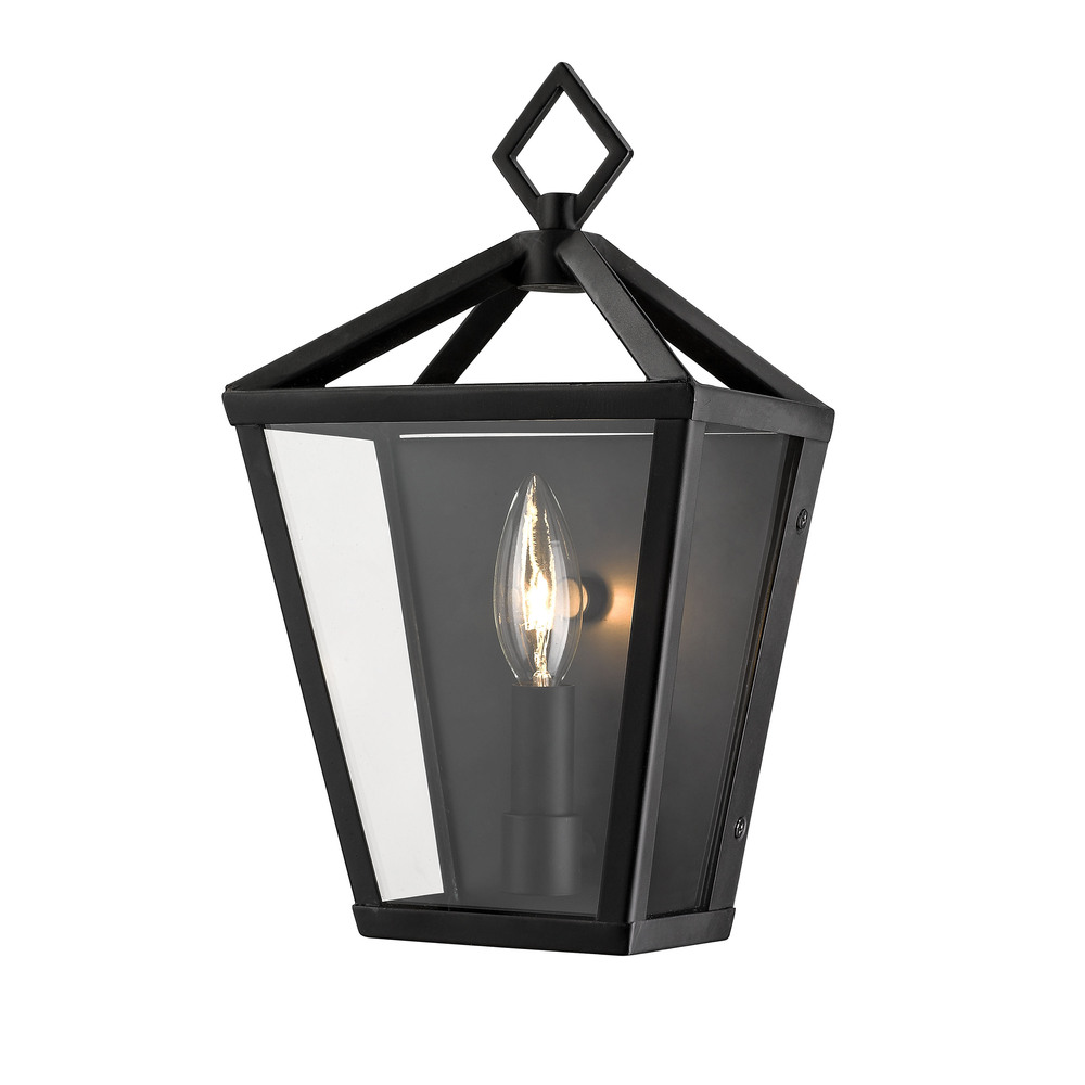 Arnold 1-Light Outdoor Wall Sconce Powder Coated Black