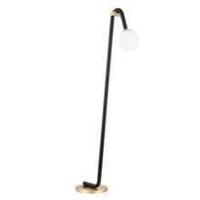 Anzalone Electric and Lighting Items HL382401-AGB/BK - Whit Floor Lamp