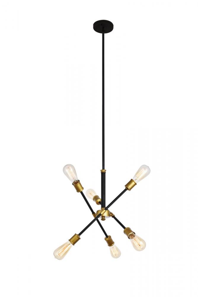 Axel 6 Lights Black Pendant