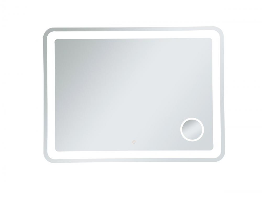 Lux 36inx48in Hardwired LED mirror with magnifier and color changing temperature 3000K/4200K/6000K