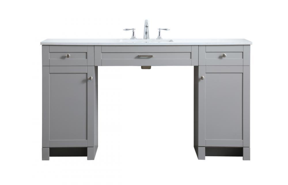 60 Inch ADA Compliant Bathroom Vanity In Grey