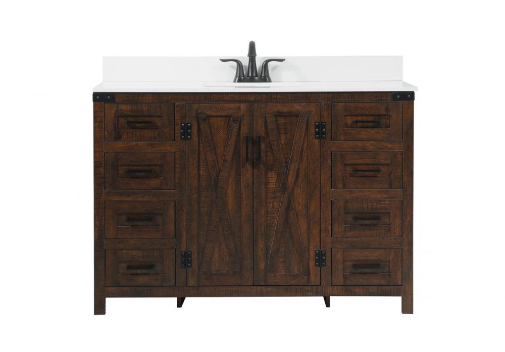 48 Inch Single Bathroom Vanity in Expresso with Backsplash