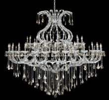 Elegant 2801G72C-GT/RC - Maria Theresa 49 Light Chrome Chandelier Golden Teak (Smoky) Royal Cut Crystal