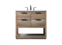 Elegant VF19236NT - 36 Inch Single Bathroom Vanity In Natural Oak