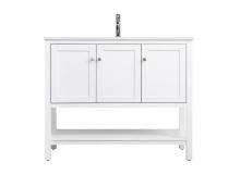 Elegant VF22242WH - 42 Inch Single Bathroom Vanity In White