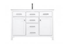 Elegant VF23348WH - 48 Inch Single Bathroom Vanity In White